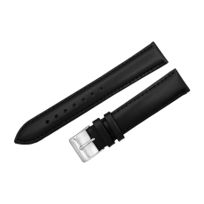 Sturmanskie Galaxy leather strap / 18 mm / black / polished buckle