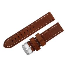 Sturmanskie Universal leather strap / 20 mm / brown / white / mat buckle