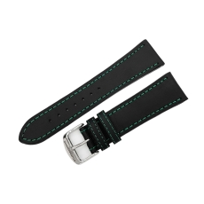 Sturmanskie Ocean Stingray leather strap / 24 mm / black / green / polished buckle