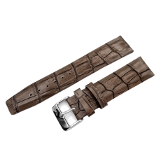 Vostok Europe Limousine leather strap / 22 mm / grey / brown / polished buckle