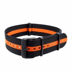 Vostok Europe Expedition North Pole / Everest Textilarmband / 24 mm / schwarz / orange / Schließe schwarz