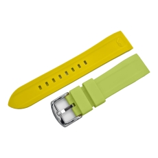 Vostok Europe Rocket N1 silicone strap / 22 mm / yellow / green / polished buckle