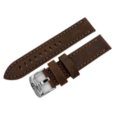 Vostok Europe Space Race / Almaz leather strap / 22 mm / brown / polished buckle