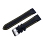 Preview: Vostok Europe Rocket N1 leather strap / 22 mm / dark blue / yellow / polished buckle