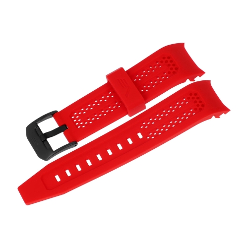 Vostok Europe Atomic Age silicone strap / 25 mm / red / black buckle