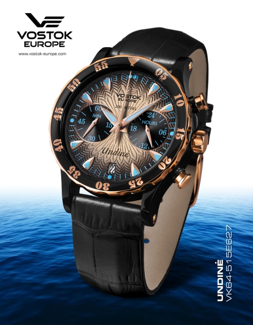 Vostok Europe Undine Chronograph VK64-515E627B-black