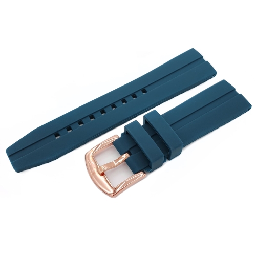 Vostok Europe Almaz / NP1 Silikonarmband / 22 mm / blau / Schließe rose