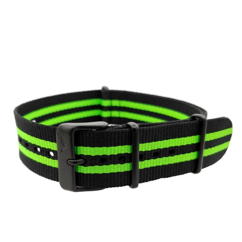 Vostok Europe Almaz / Rocket N1 nylon strap / 22 mm / black / green / black buckle