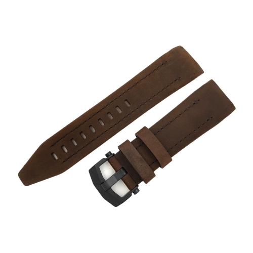 Vostok Europe Lunokhod 2 leather strap / 25 mm / brown / black / black buckle