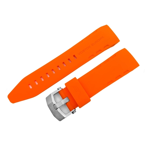 Vostok Europe Lunokhod 2 silicone strap / 25 mm / orange / mat buckle