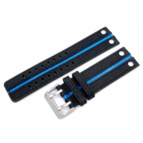 Vostok Europe Expedition North Pole 1 / Everest leather strap / 24 mm / black / blue / mat buckle