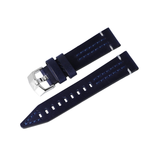 Vostok Europe Rocket N1 leather strap / 22 mm / blue / silver buckle