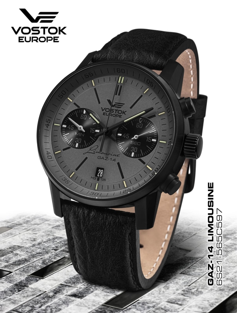 Vostok Europe Limousine Grand Chrono Quartz with Trigalight 6S21-565C597