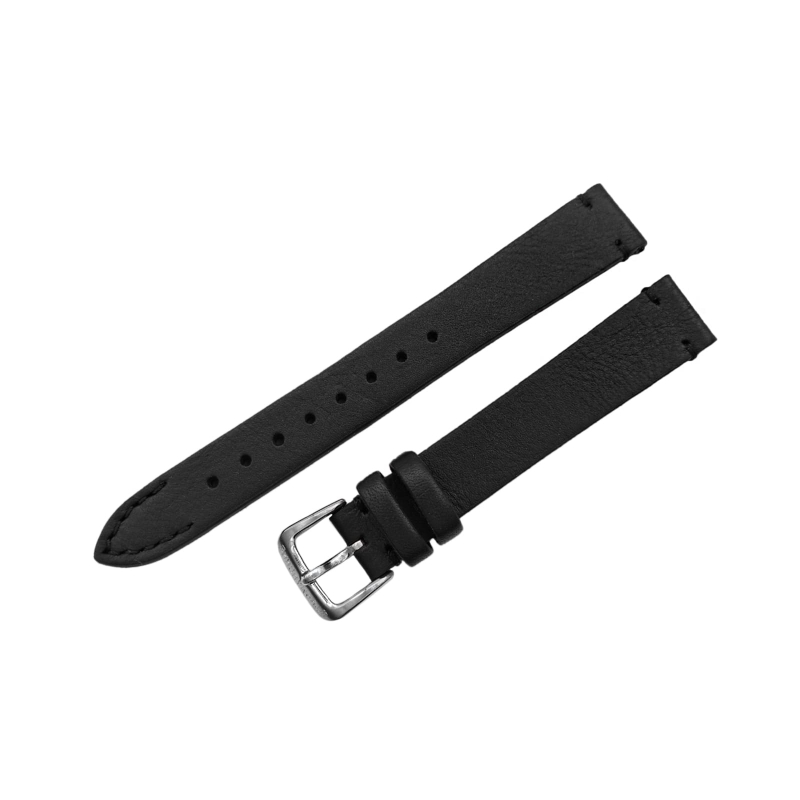Sturmanskie Gagarin leather strap / 16 mm / black/ polished buckle