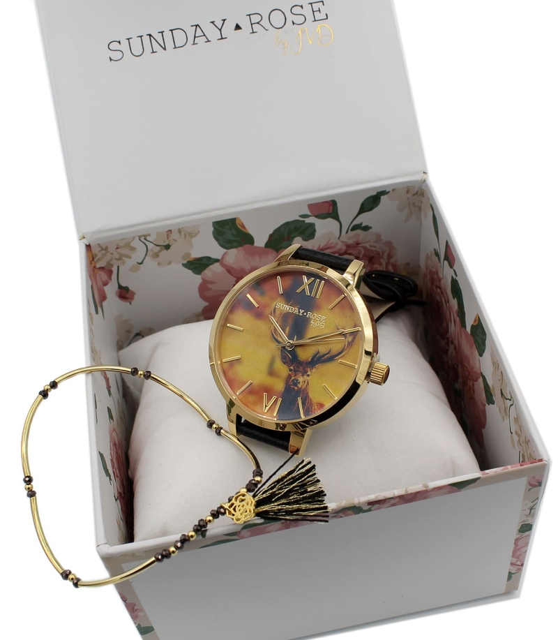 Sunday Rose Alive Deer Majesty SUN-A02 mit Charm Armband