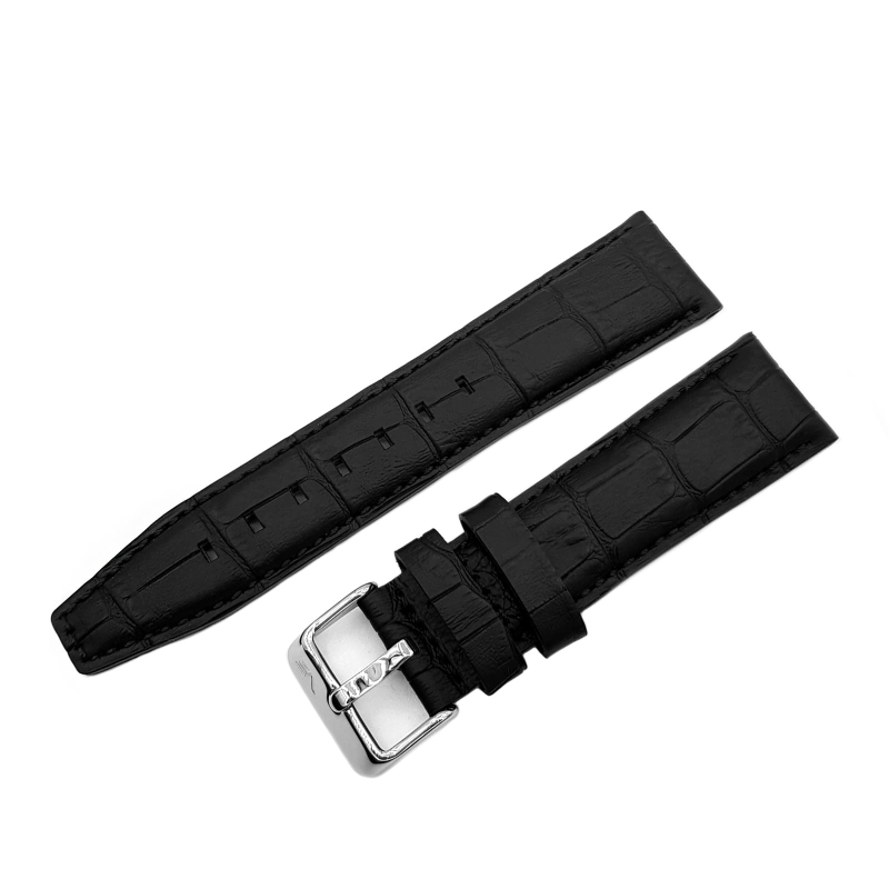 Vostok Europe Limousine leather strap / 23 mm / black / polished buckle