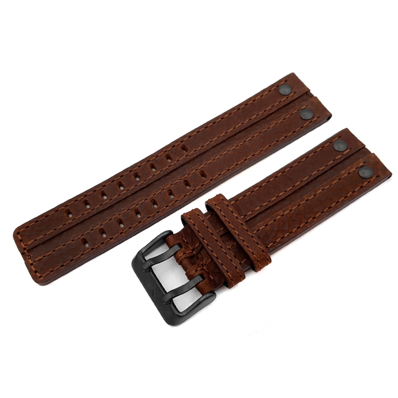 Vostok Europe Expedition Nordpol 1 / Everest Lederarmband / 24 mm / braun / Schließe schwarz