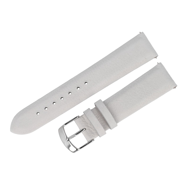 Vostok Europe Undine Lederarmband / 20 mm / weiß / Schließe silbern