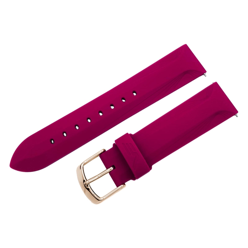 Vostok Europe Vilnelė Silikonarmband / 20 mm / cranberry / Schließe rose