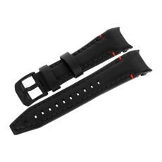 Vostok Europe Atomic Age Lederarmband / 25 mm / schwarz / Schließe schwarz