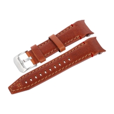 Vostok Europe Atomic Age leather strap / 25 mm / brown / mat buckle - for 640A696