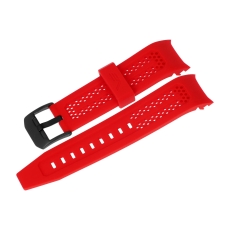 Vostok Europe Atomic Age silicone strap / 25 mm / red / black buckle