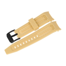 Vostok Europe Atomic Age Silikonarmband / 25 mm / beige / Schließe schwarz