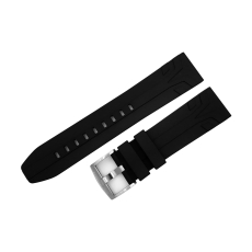 Sturmanskie Mars Silikonarmband / 24 mm / schwarz / Schließe mattiert