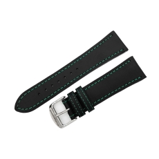 Sturmanskie Ocean Stingray Lederarmband / 24 mm / schwarz / grün / Schließe poliert