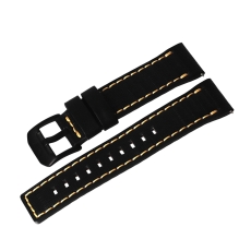 Vostok Europe Systema Periodicum Lederarmband / 24 mm / schwarz / bronze / Schließe schwarz