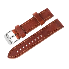 Vostok Europe Almaz leather strap / 22 mm / brown / polished buckle