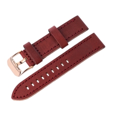 Vostok Europe Almaz Lederarmband / 22 mm / braun / bordeaux / Schließe rose