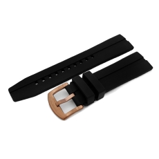 Vostok Europe Almaz / NP1 silicone strap / 22 mm / black / rose-bronze buckle