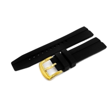 Vostok Europe Almaz / NP1 silicone strap / 22 mm / black / yellow buckle