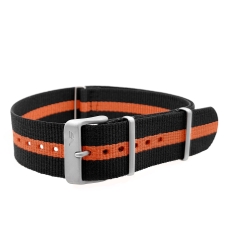 Vostok Europe Almaz / Rocket N1 Textilarmband / 22 mm / schwarz / orange / Schließe mattiert