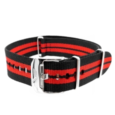 Vostok Europe Almaz / Rocket N1 nylon strap / 22 mm / black / red / polished buckle