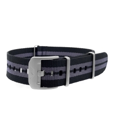 Vostok Europe Almaz / Rocket N1 nylon strap / 22 mm / black / grey / mat buckle