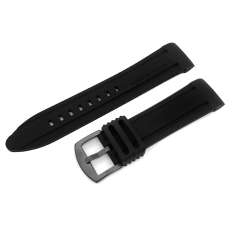 Vostok Europe Anchar silicone strap / 24 mm / black / black buckle