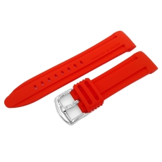 Vostok Europe Anchar silicone strap / 24 mm / red / polished buckle
