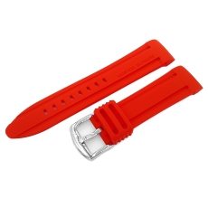 Vostok Europe Anchar Silikonarmband / 24 mm / rot / Schließe poliert