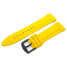 Vostok Europe Anchar silicone strap / 24 mm / yellow / black buckle