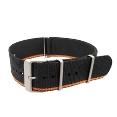 Vostok Europe Anchar Textilarmband / 24 mm / schwarz / orange / Schließe mattiert