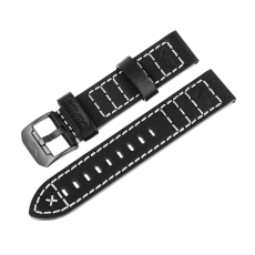 Vostok Europe 'Ceres Asteroid' / Almaz leather strap / 22 mm / black / white / black buckle