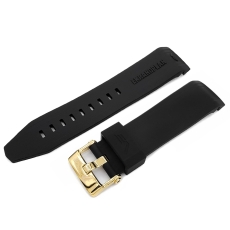 Vostok Europe Ekranoplan silicone strap / 25 mm / black / yellow buckle