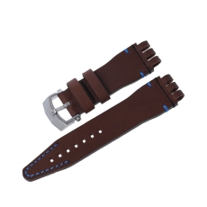 Vostok Europe Energia Rocket leather strap / 26 mm / brown / blue / mat buckle