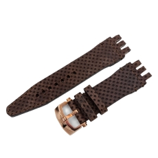 Vostok Europe Energia Rocket leather strap / 26 mm / brown / rose buckle