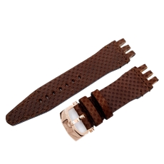 Vostok Europe Energia Rocket leather strap / 26 mm / brown / rose buckle