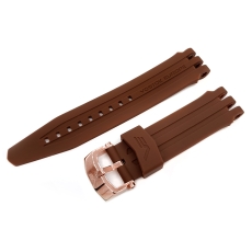 Vostok Europe Energia Rocket silicone strap / 26 mm / brown / rose buckle