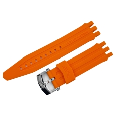 Vostok Europe Energia Rocket silicone strap / 26 mm / orange / polished buckle