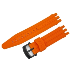 Vostok Europe Energia Rocket Silikonarmband / 26 mm / orange / Schließe schwarz